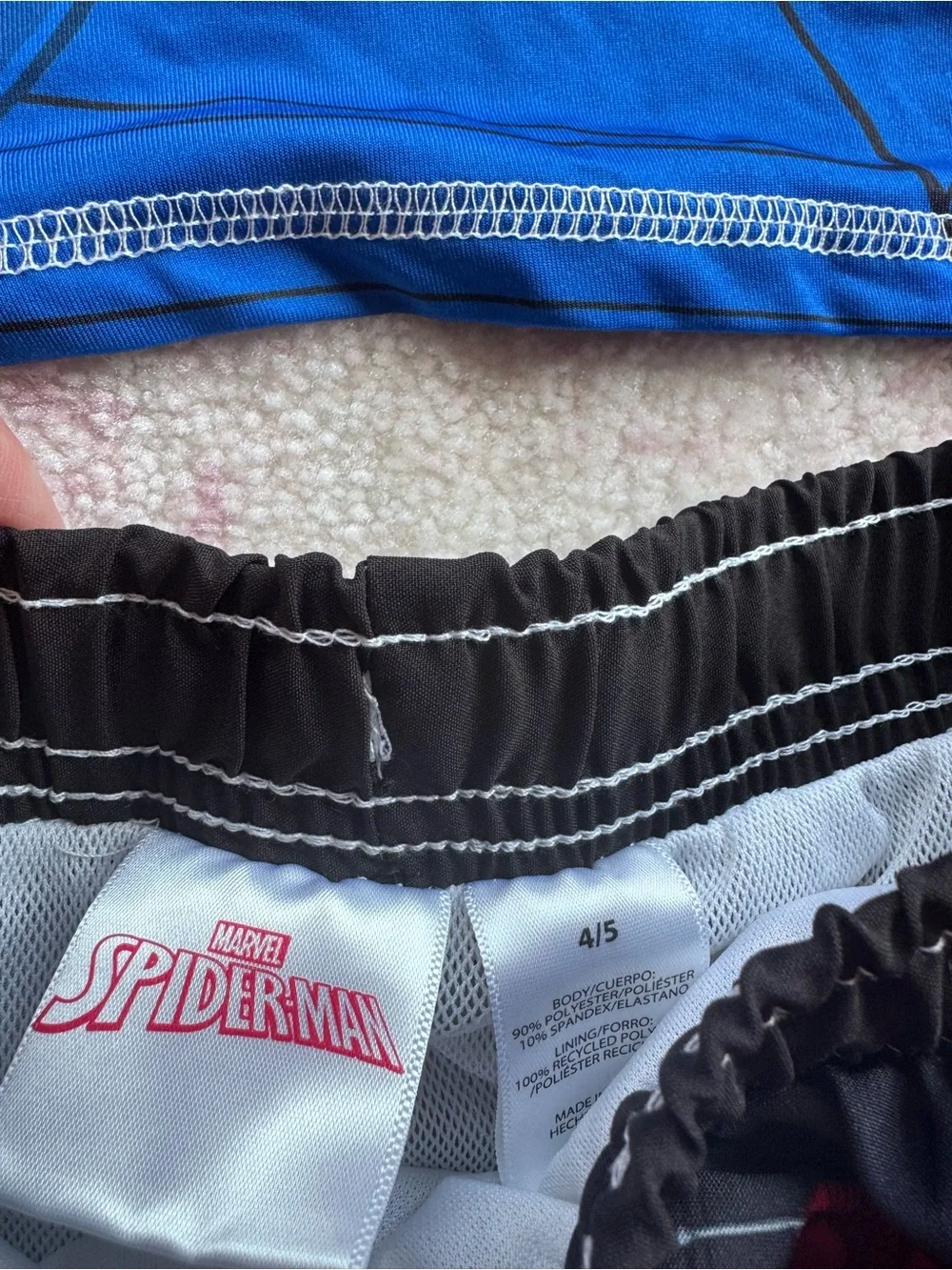 Marvel Spider-Man Blue & Black Swim Set (Size 4/5)